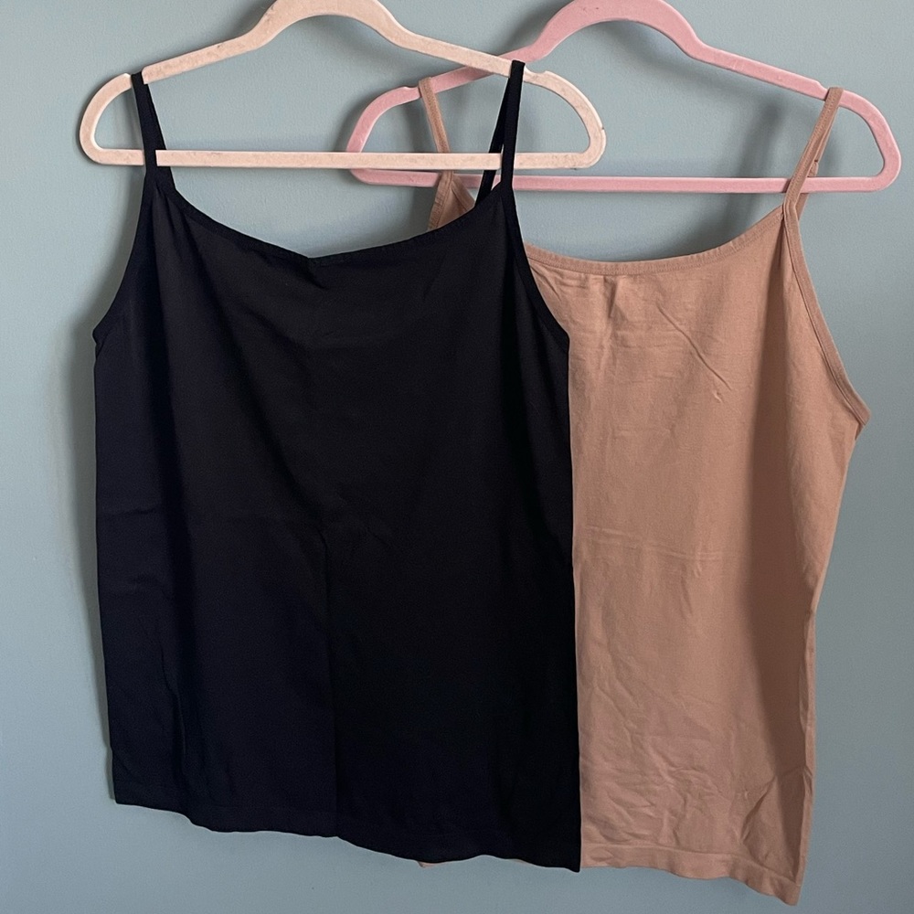 Apt 9 3x spandex camisoles/ tanks perfect for layering! Black & Nude